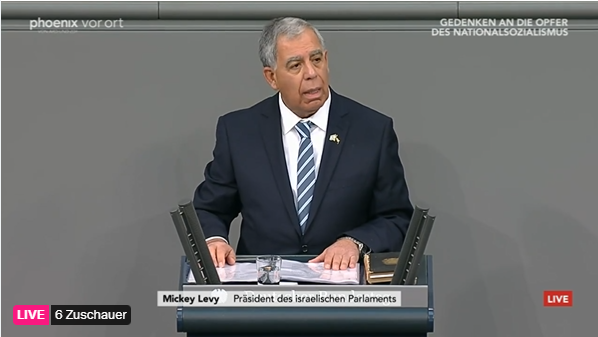 Mickey Levy, Präsident der Knesset